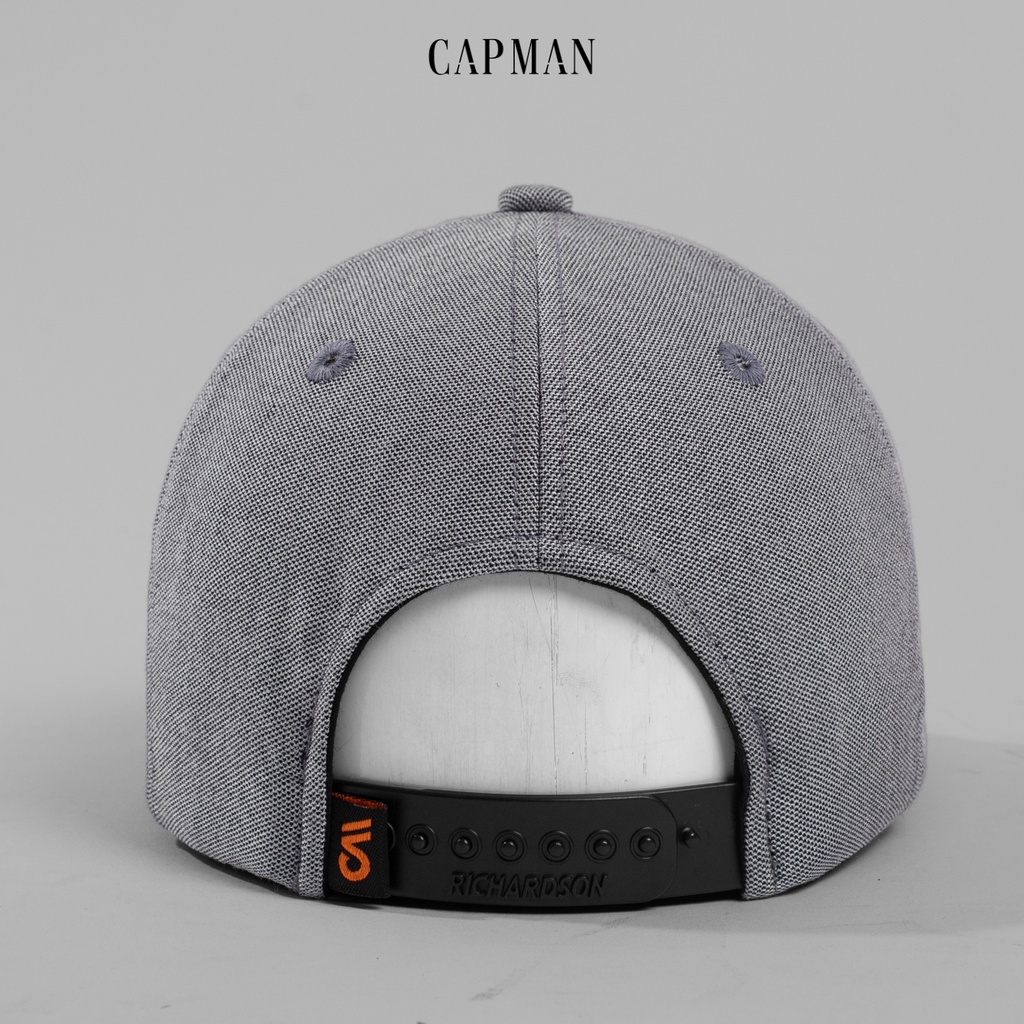 Mũ snapback chính hãng CAPMAN phong cách hiphop màu đen xám CM38