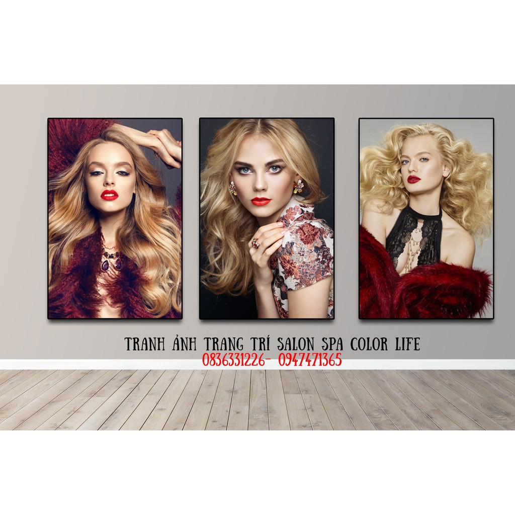 TRANH SALON TIỆM CẮT TÓC NỮ SIÊU ĐẸP TRANG TRÍ QUÁN TÓC GIÁ XƯỞNG K34 COLORLIFE | BigBuy360 - bigbuy360.vn