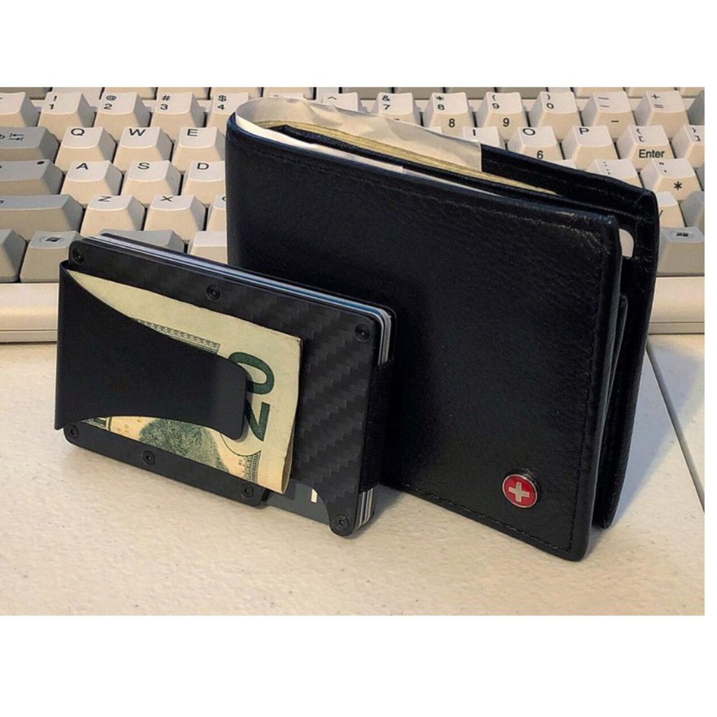 Kẹp tiền Money Clip cao cấp Carbon Fiber Metal