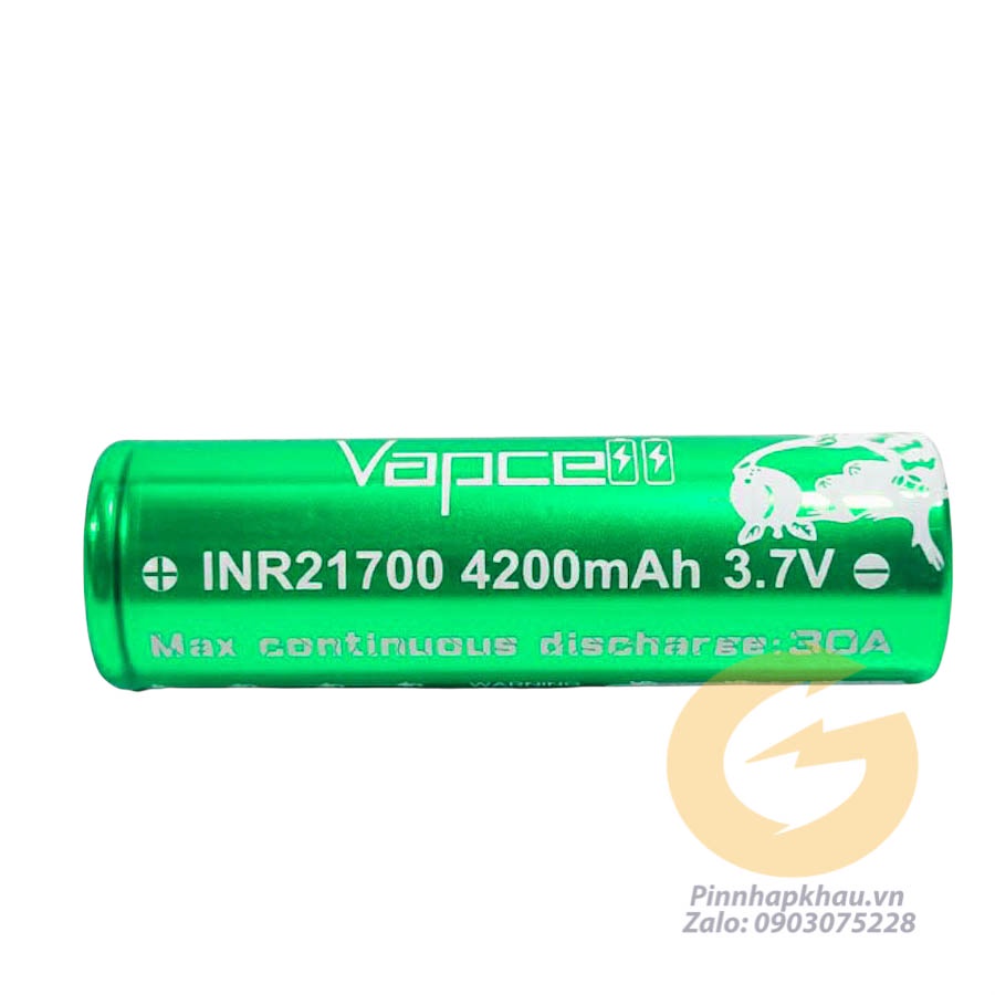 [P48] Pin sạc xã cao Vapcell 21700 INR21700 4200mah xã 30A liên tục cho thiết bị xã cao