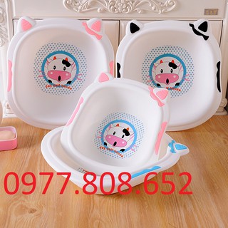 Chậu rửa mặt cho bé hình bò sữa