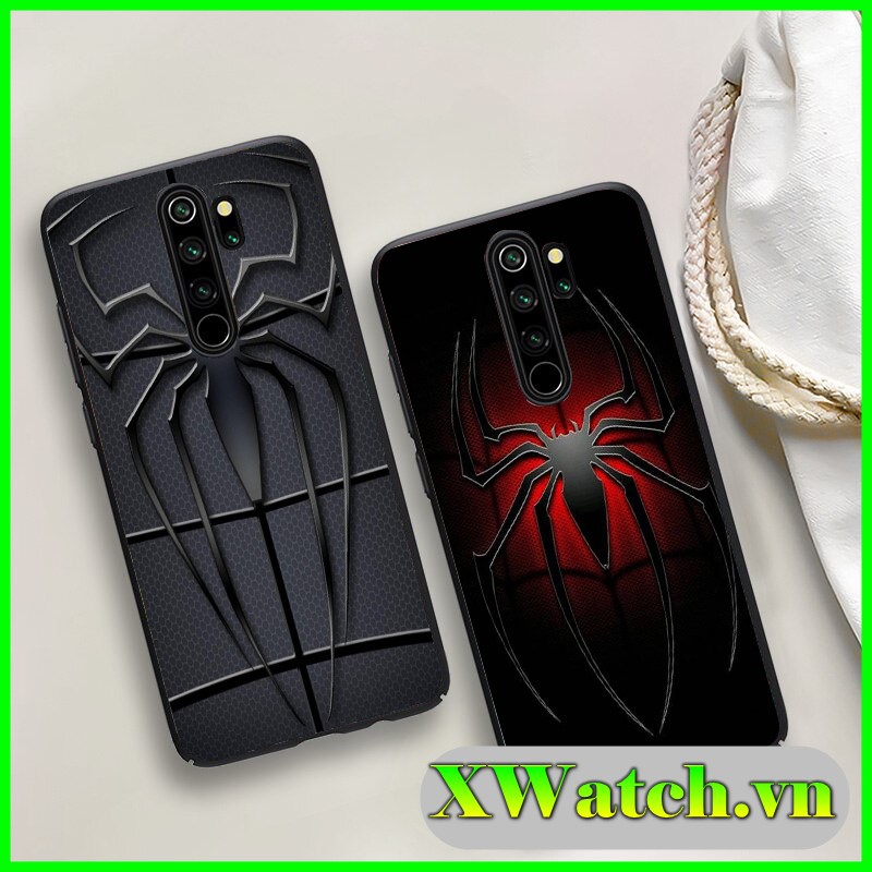 Ốp lưng phủ bóng cho Xiaomi Note 8 / Note 8 pro Mi 8 Mi 8 se Mi 9 Note 9s Note 9 pro Note 4x họa tiết Nhện