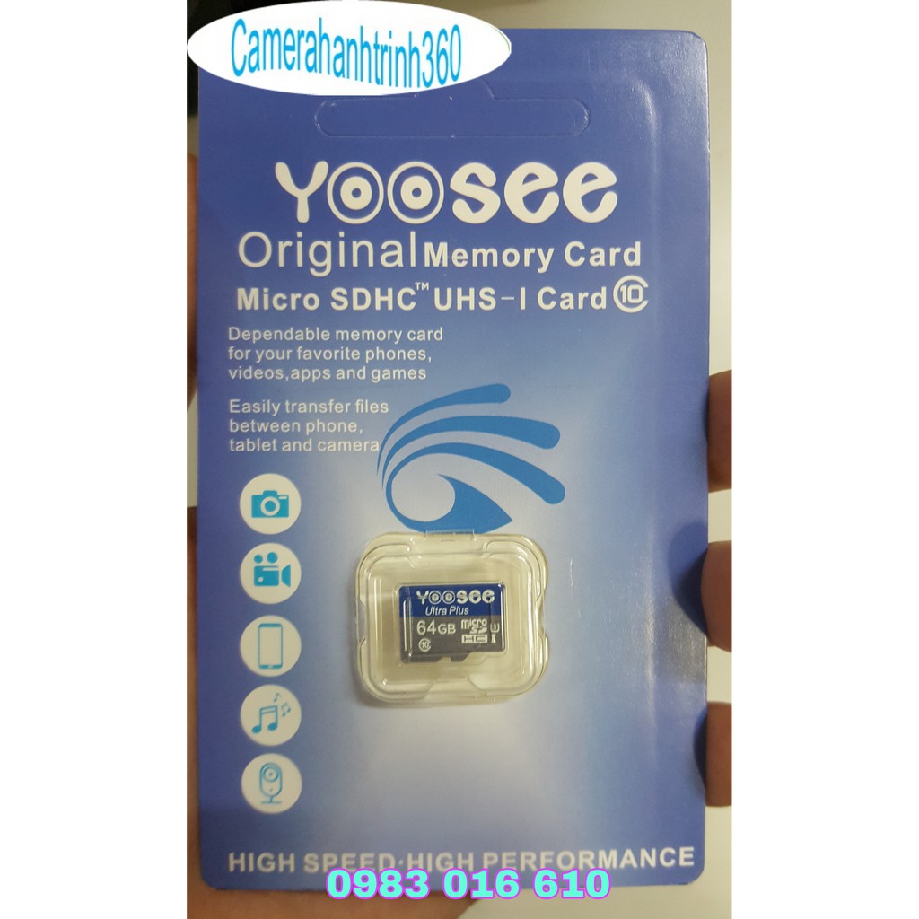 [GIẢM SỐC] THẺ NHỚ YOOSEE ULTRA PLUS 64GB MICRO SD CLASS 10 TƯƠNG THÍCH MỌI THIẾT BỊ | BigBuy360 - bigbuy360.vn