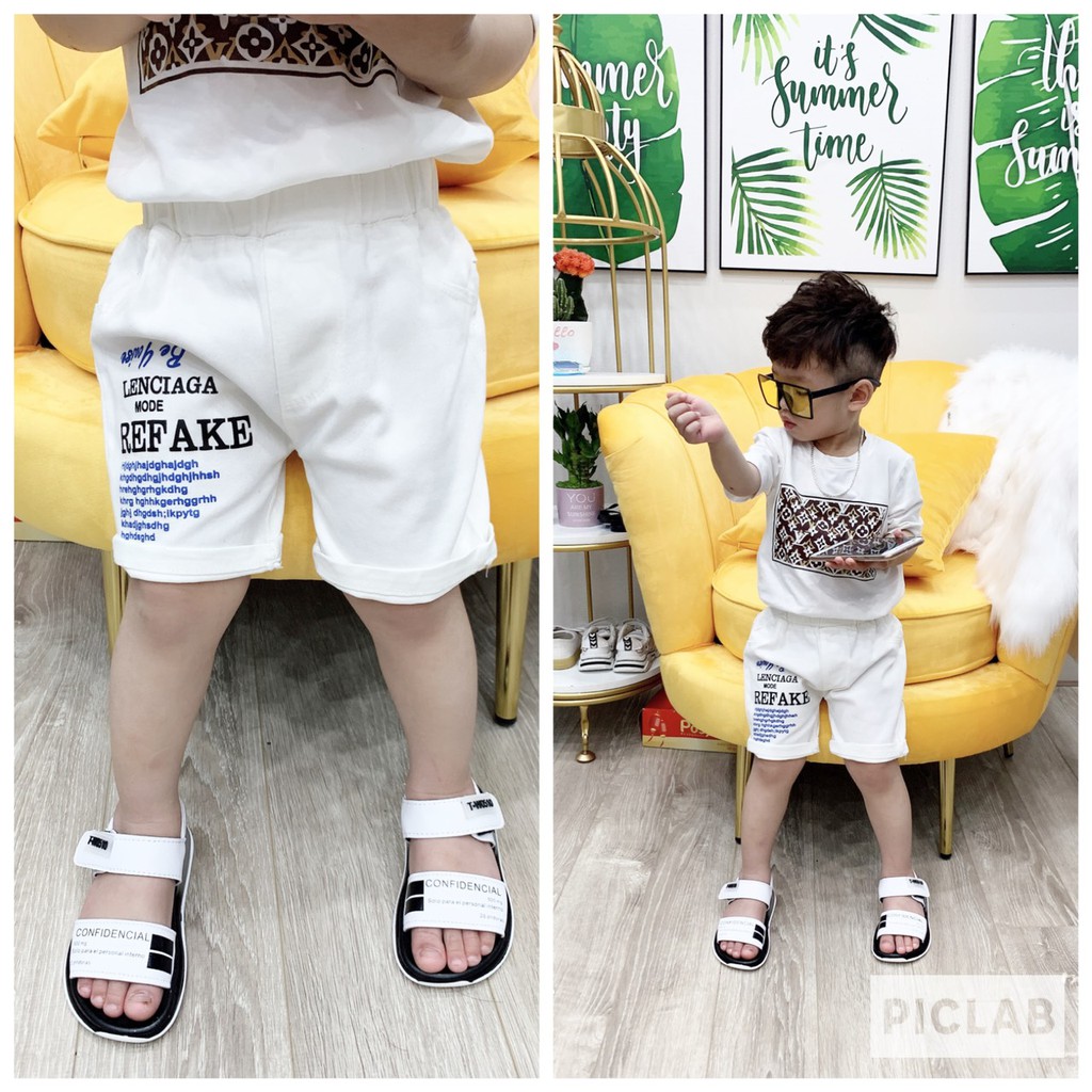 Quần sooc bé trai Chất kaki mềm Co Giản vải mềm 6-16kg