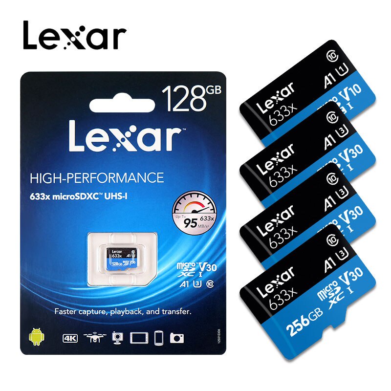 Thẻ Nhớ micro sd Lexar 95MB / s 512GB 16GB 32GB 64GB 128GB 256GB SDHC Cho Gopro / DJI
