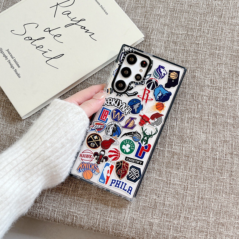 Ốp Điện Thoại Silicon Mềm Hình Logo Đội Bóng Rổ NBA Cho Samsung Galaxy S23 S21 S22 Plus Ultra