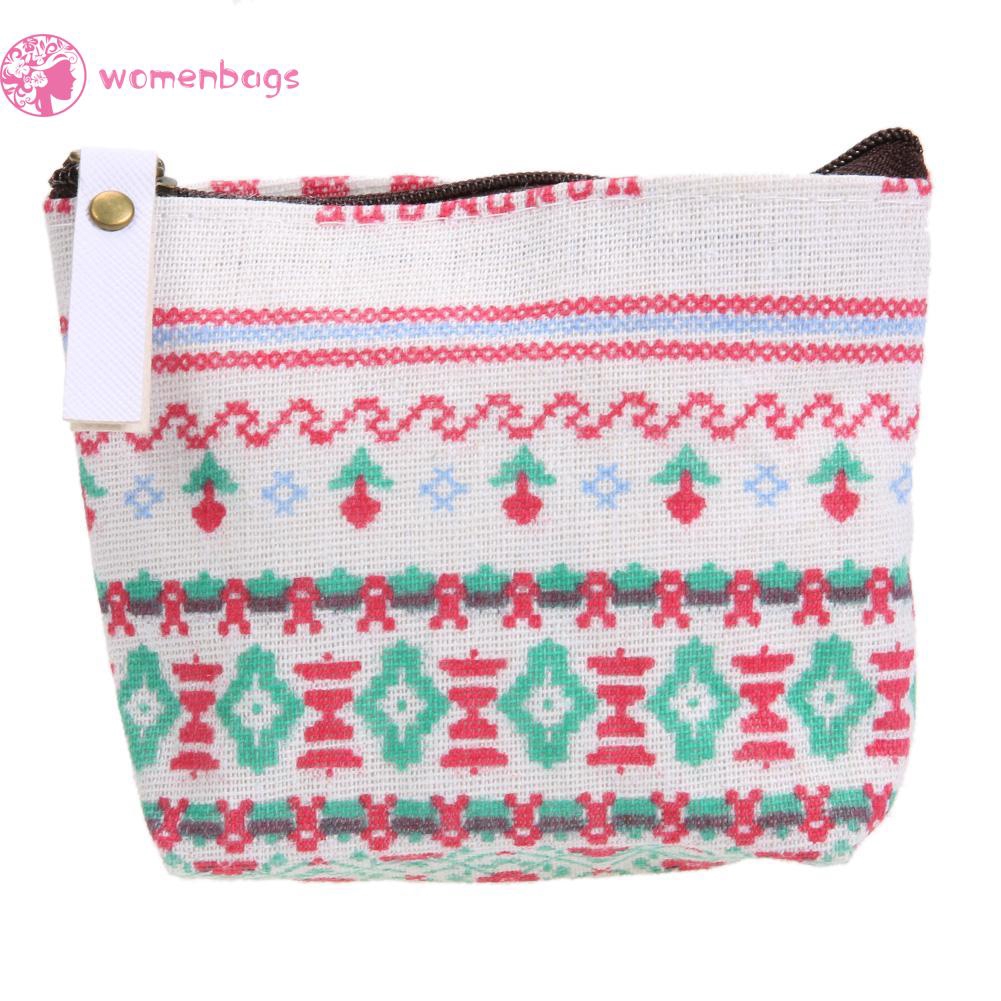 Ví nhỏ đựng tiền xu có khóa kéo bằng vải canvas thời trang dành cho nữ | BigBuy360 - bigbuy360.vn