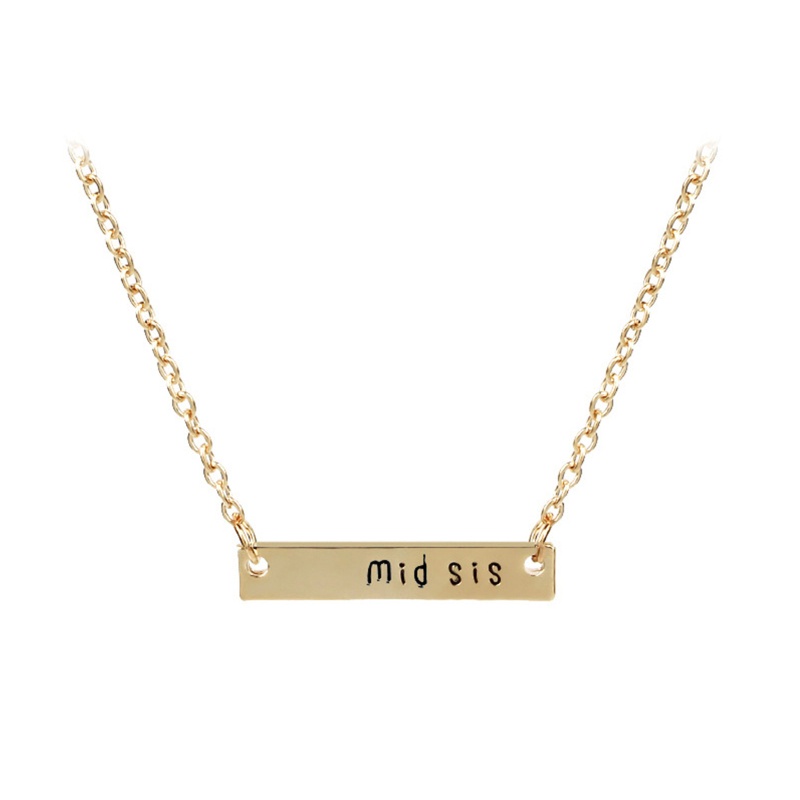 Vòng cổ Hợp Kim Mặt Chữ Nhật Ngắn In Chữ Best Friend Cho Chị Em Gái 3 Chị 3 Frie