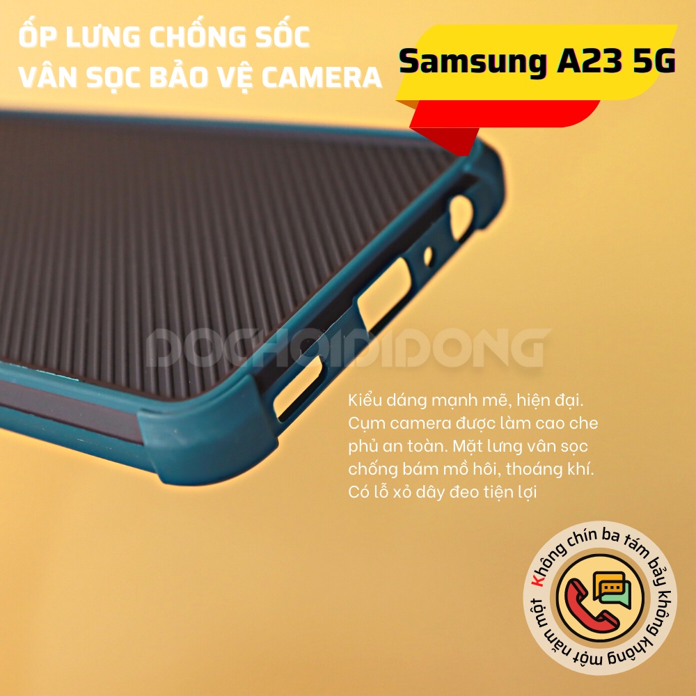 Ốp lưng Samsung A23 5G vân sọc bảo vệ camera