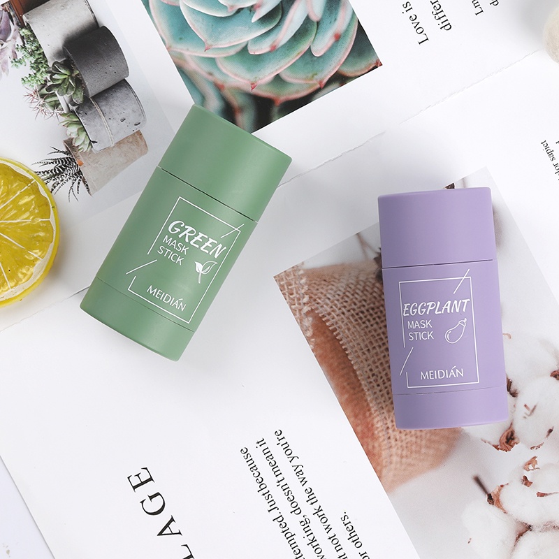 Loại bỏ mụn đầu đen Mặt nạ làm sạch Purifying Clay Stick Facial Mask Oil Control Solid Deep Cleansing Mặt nạ dưỡng ẩm mà