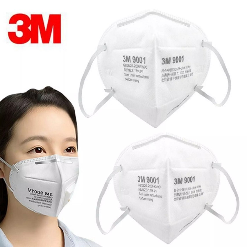 [CHẤT LƯỢNG] Combo 3 Cái Khẩu Trang Lọc Bụi Bảo Vệ Hô Hấp 3M 9001 Màu Trắng bảo vệ bạn khỏi bụi bẩn, phấn hoa...