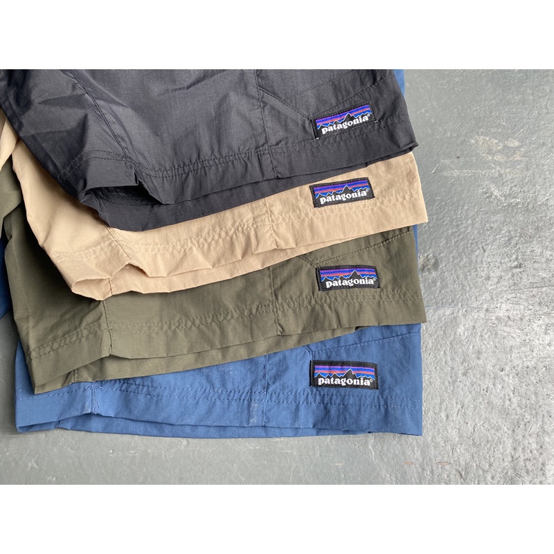 Patagonia Quần Short cotton Thêu logo Phối Túi Lớn Phong Cách Nhật Bản Cho Cặp Đôi