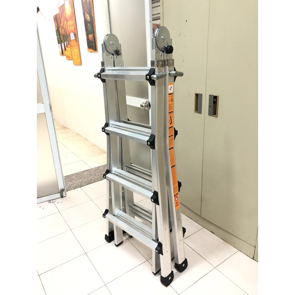 Thang gấp đa năng Hyundai Hàn Quốc LS-44 - BH 24 tháng - mở tối đa 4,5m. Thang rút lồng chữ A 2.15m