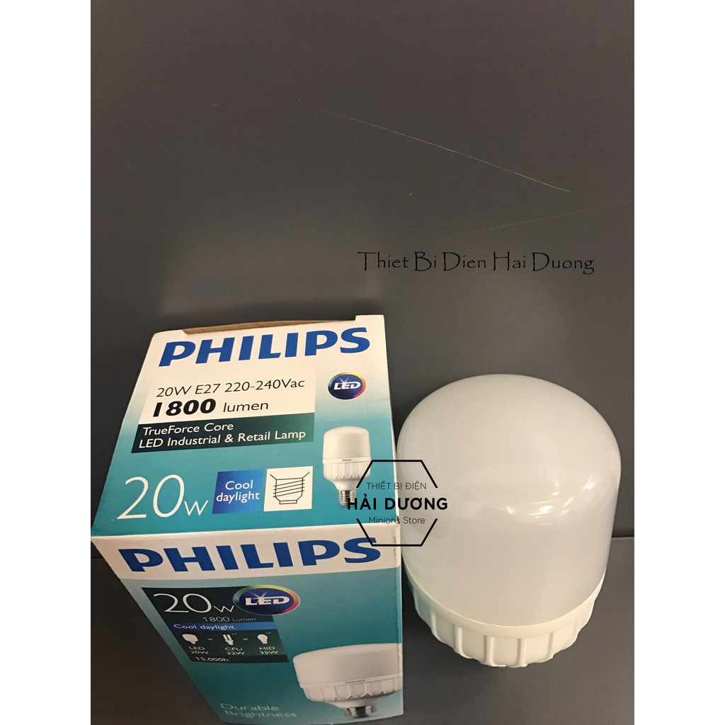 Bóng đèn Philips LED trụ 20W đuôi E27 230V P45 ánh sáng trắng/vàng