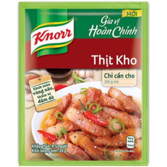 Gia vị Thịt kho Knorr gói (28g)