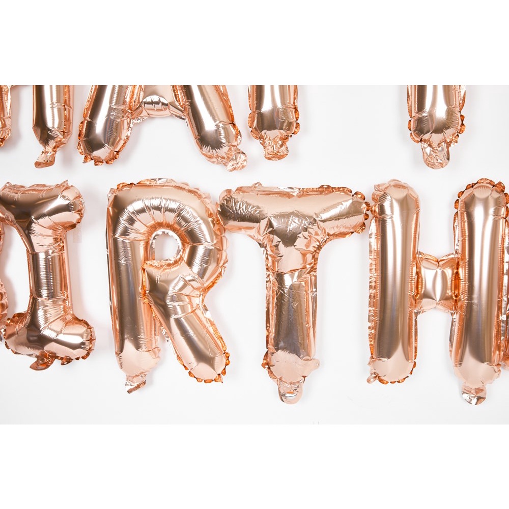 Set Bong Bóng Bay ARTBOX Hàn Quốc Màu Vàng Hồng Chữ HAPPY BIRTHDAY Dùng Trang Trí Tiệc Sinh Nhật