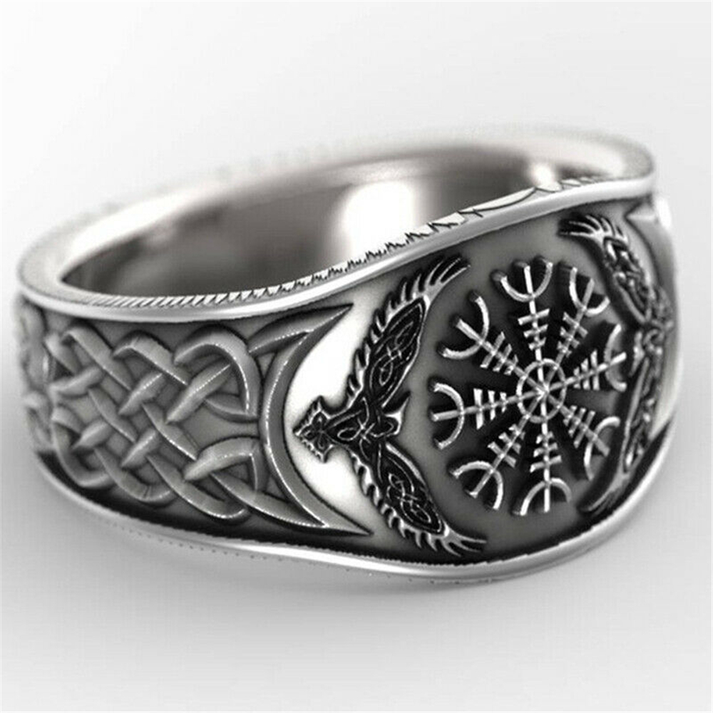 DIACHA Biker Eagle Compass Vintage Gothic Viking Celtic Band Rings