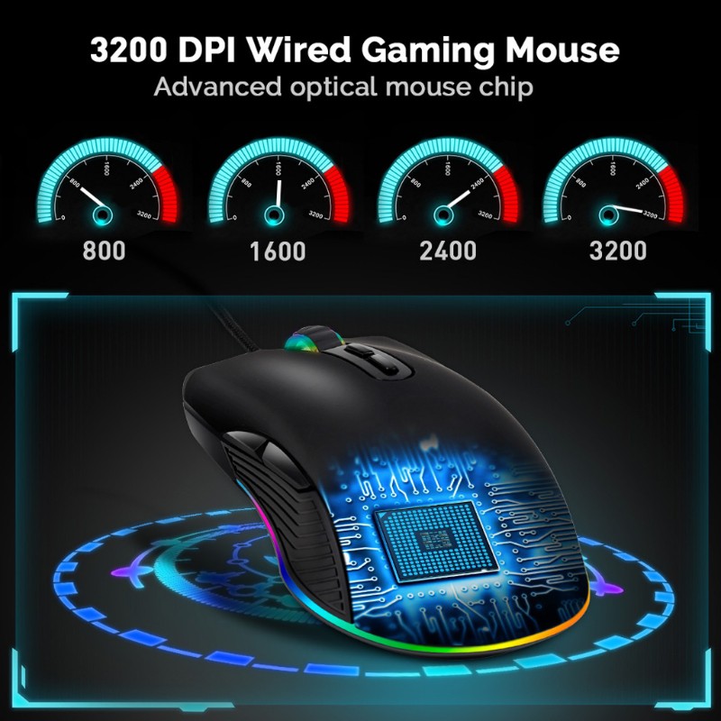 Chuột Quang Chơi Game Có Dây Usb Loại C Cho Laptop / Pc