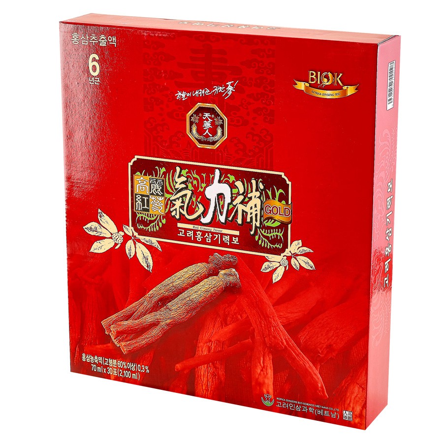 Nước Uống Hồng Sâm Korea Red Gingseng Power BIOK Hộp To (70 ml x 30 gói)