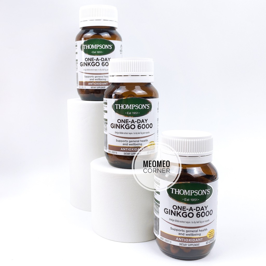 Viên uống bổ não Thompson Ginkgo one a day 6000mg 60 viên Úc
