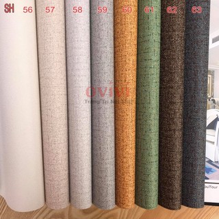 Giấy dán tường màu trơn loại dày đẹp không keo, màu trắng, nâu be, ghi sáng, ghi xanh, cam, xanh cốm,nâu đậm, xanh dương