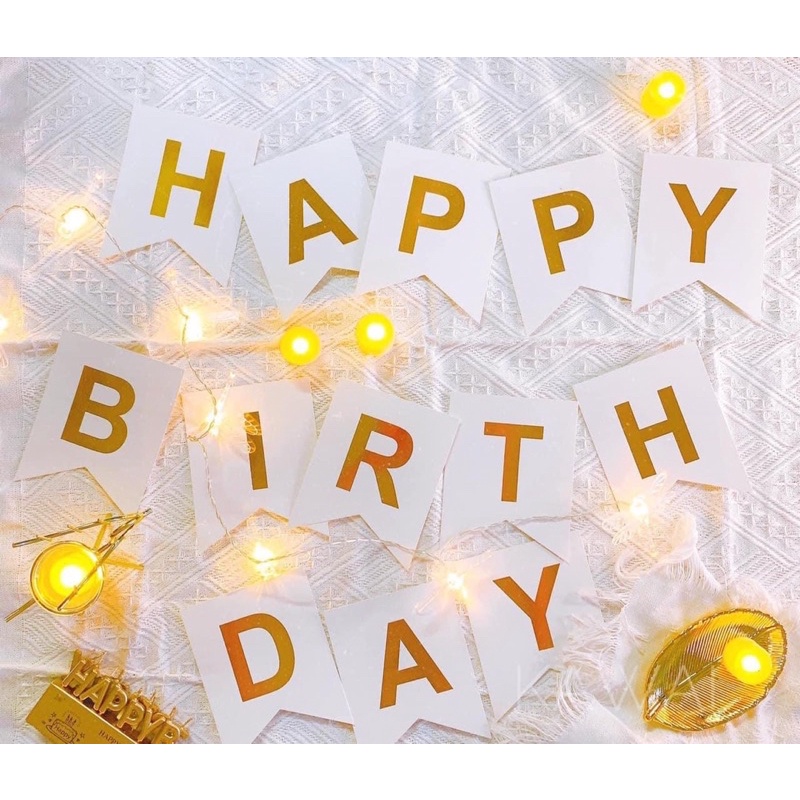 Dây chữ Happy Birthday - Happy FULLMONTH-Happy Anniversary- phụ kiện sinh nhật LyNaShop