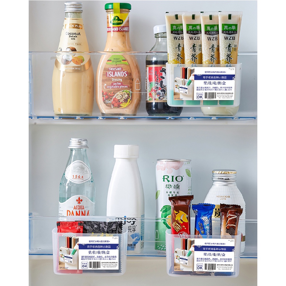 Hộp Nhựa PP Đựng Thực Phẩm Gắn Tủ Lạnh Đa Năng Tiện Dụng