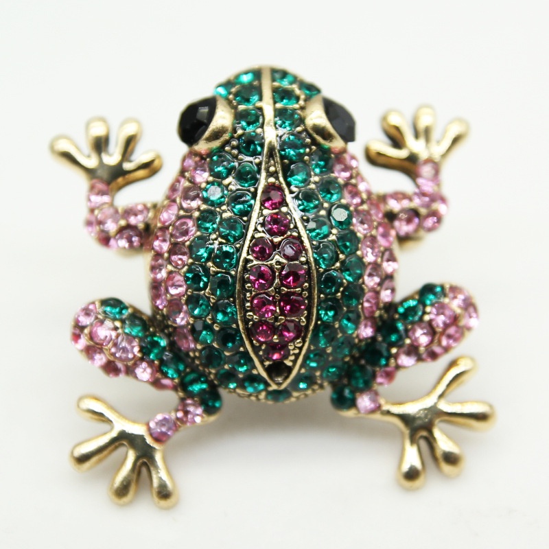 Trâm Cài Áo Hình Ếch Hoạt Hình Đính Đá Sáng Tạo Cho Nữ