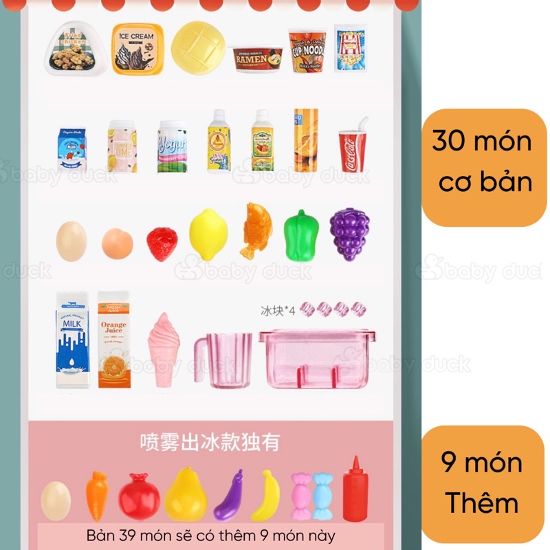 Tủ lạnh đồ chơi cho bé, đồ chơi giáo dục trí tuệ cho bé ms2204350