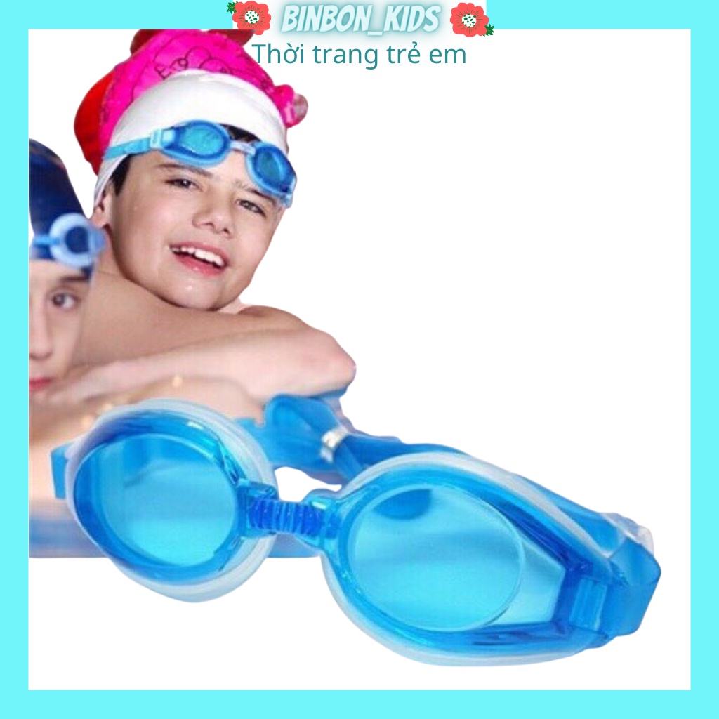 Kính Bơi cho bé Binbon kids,Kính Bơi Chống Nước trẻ em bảo vệ mắt cho bé từ 4-10 tuổi