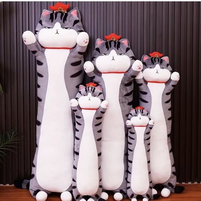 Gấu Bông Mèo Hoàng Thượng Cosplay phom Dài, Gối Ôm Mèo Vua Cute - Hàng Quảng Châu Cao Cấp
