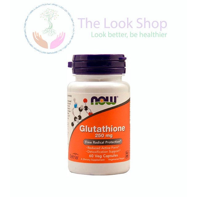 USA- Viên uống sáng da Glutathione NOW 60 viên