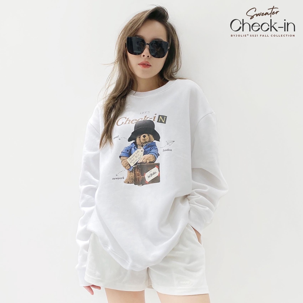 Áo Thu Đông Nam Nữ In Teddy Check In - Chất Poly Dày Dặn Mềm Mịn- MÃ TD76