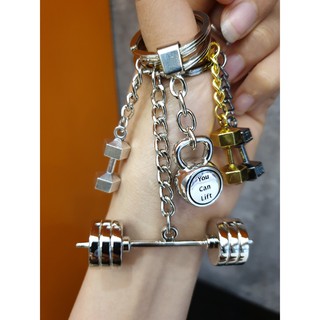 MÓC KHÓA HÌNH QUẢ TẠ CUTE INOX CỰC CHẤT_ XẢ KHO GIÁ RẺ