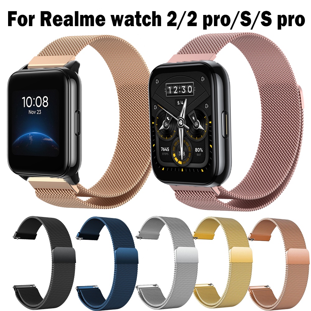 Dây Đeo Inox Cho Đồng Hồ Thông Minh Realme Watch 2 Pro