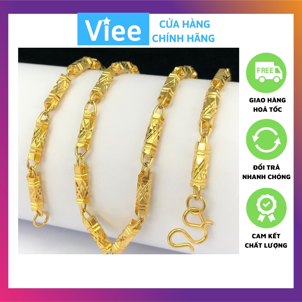 ☃☈Dây chuyền nam đốt trúc tròn mạ vàng 24k cao cấp hàn quốc