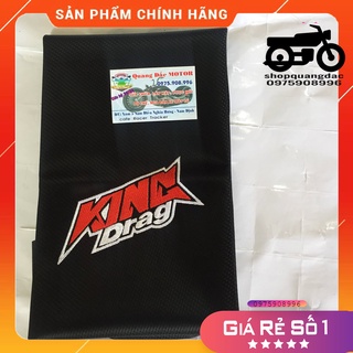 Vỏ da bọc yên cacbon thêu Drag king racing thích hợp cho nhiều dòng xe