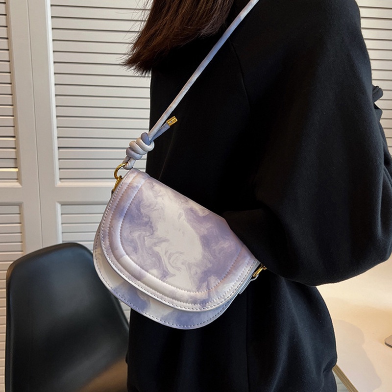 Túi đeo chéo IELGY họa tiết màu nhuộm phong cách cổ điển thời trang cho nữ