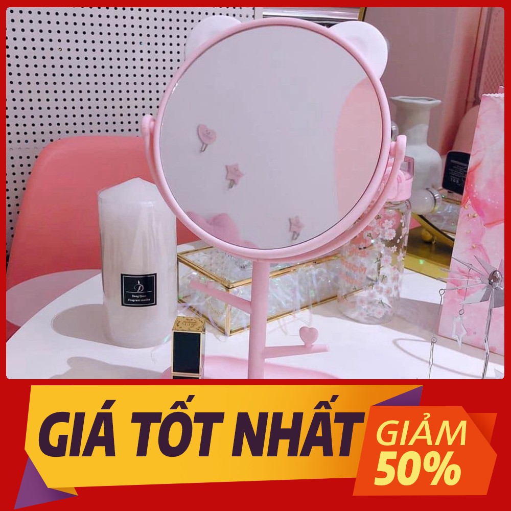 [Sale toàn shop] Gương trang điểm tai mèo cute