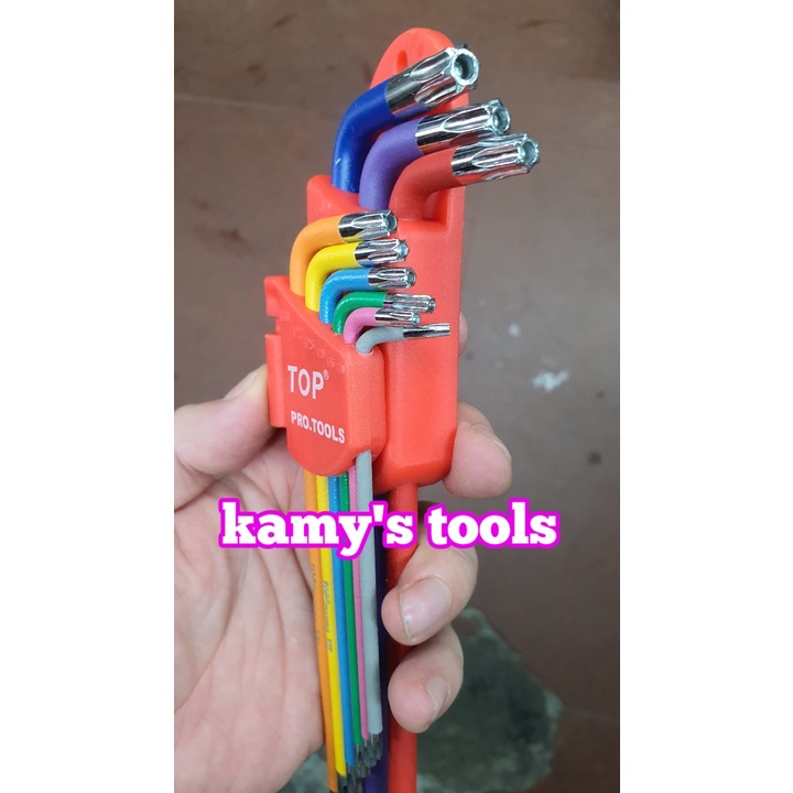 Bộ khóa lục giác bi và bông hoa thị Top 9 cây model LU-9CMAU và LU-9CMAUBM