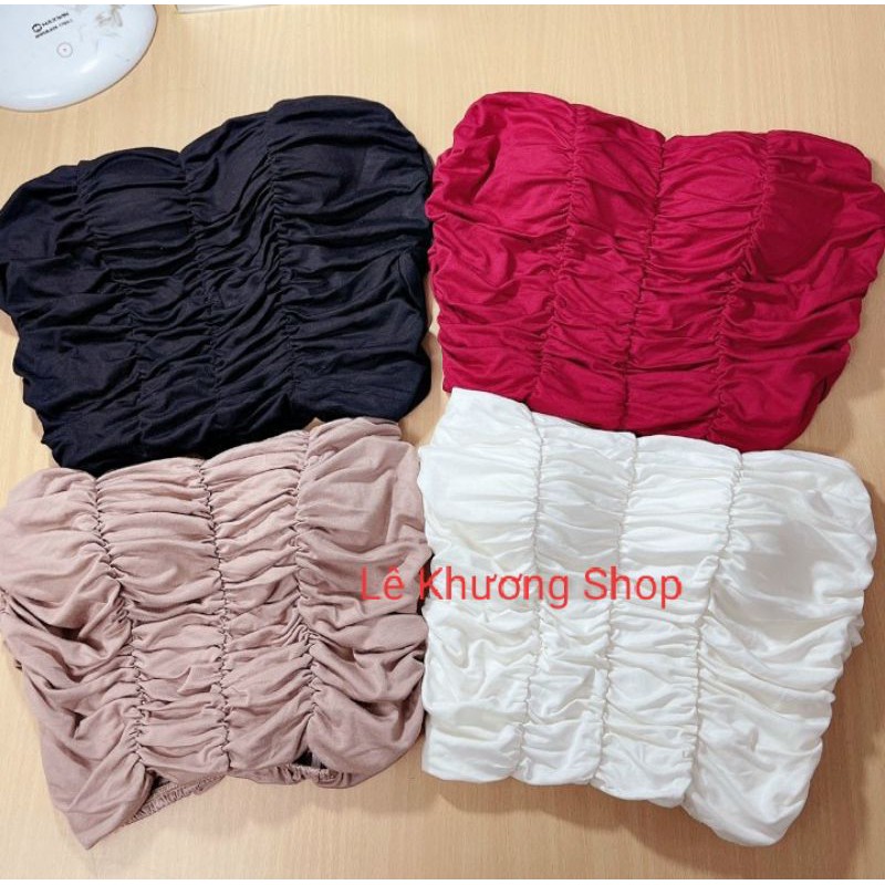  Áo ống nhún có mút ngực chất thun lụa siêu đẹp hàng y hình ( free size từ 40-53kg) | BigBuy360 - bigbuy360.vn