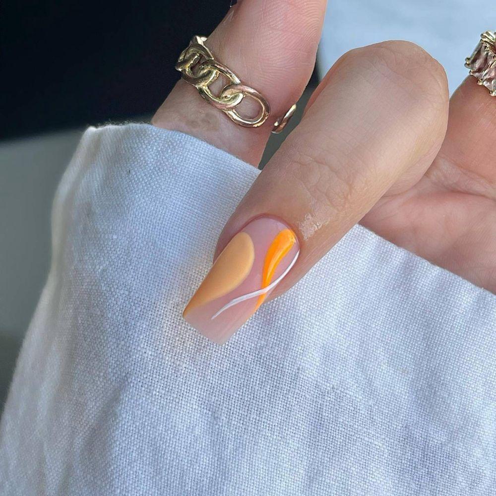 Hộp 24 Móng Tay Giả Đầu Vuông Trang Trí Nghệ Thuật