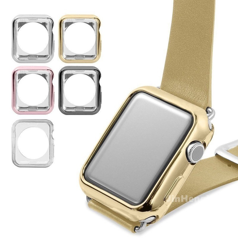 Thích hợp cho iWatch series 5 4 3 2 1 Vỏ bảo vệ TPU Đồng hồ thông minh Apple 38 40 42 44mm khung bảo vệ chống rơi