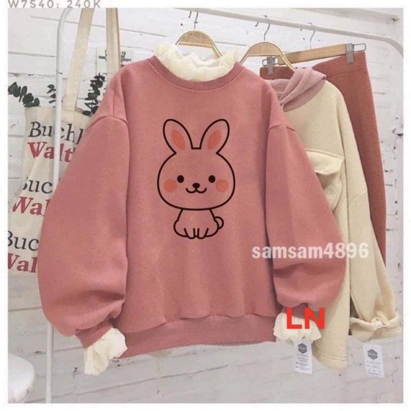 Áo Swt thỏ tai hồng DA6