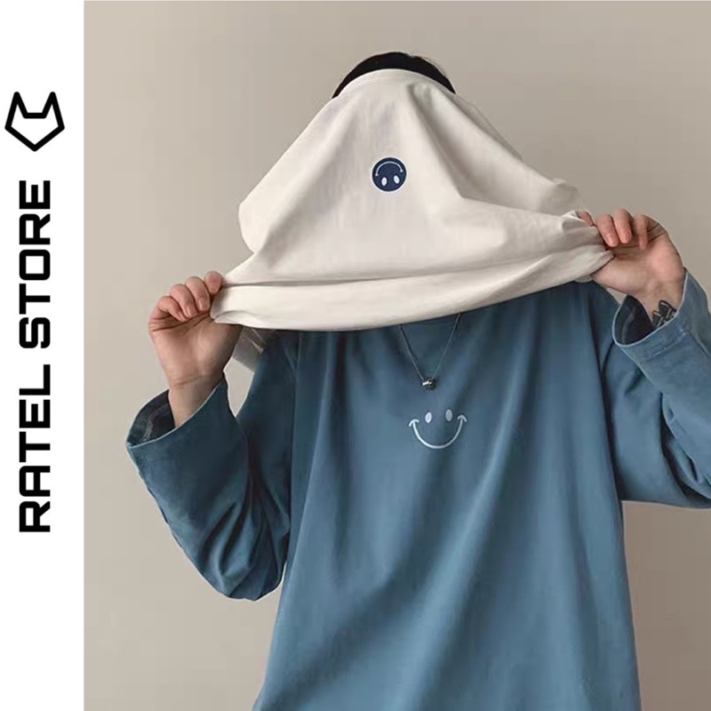 Áo Thun Local Brand Tay Dài Nam Nữ Icon Smile Unisex Form Rộng Mùa Hè
