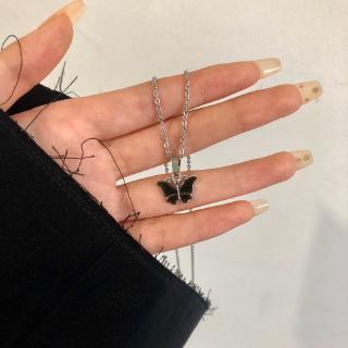 Dây Chuyền Mặt Bươm Bướm Bằng Thép Không Gỉ Đổi Màu Theo Nhiệt Độ