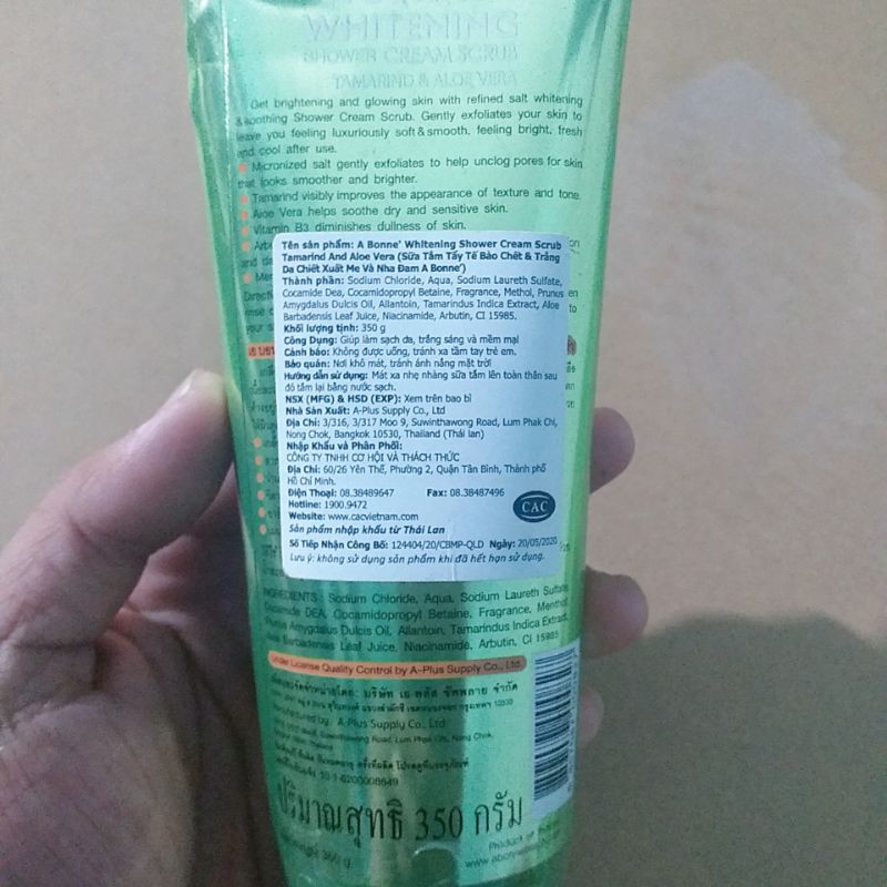 Kem tắm A bonne trắng mịn da 350g