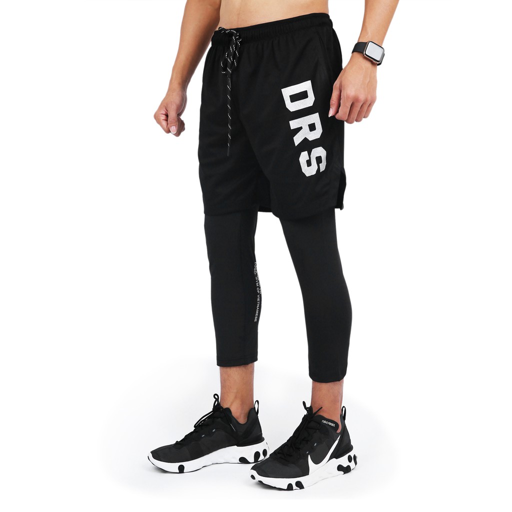 Quần Legging Thể Thao 2 Lớp In Logo DRS Cực Xịn Cho Mùa Thu, Phù Hợp Tập Gym, Running, Dáng Bao Ngầu (DRQ04)