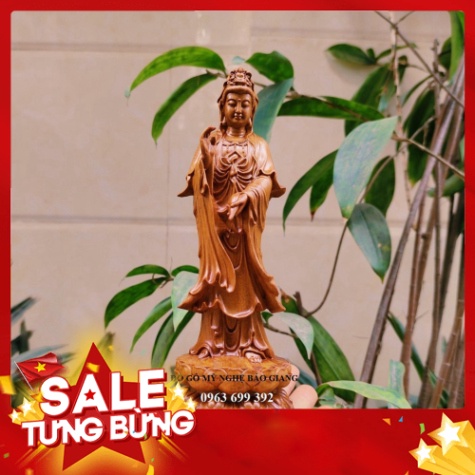 [GIA RE] Tượng phật đại thế chí bồ tát bằng gỗ có mùi thơm cao 20 cm