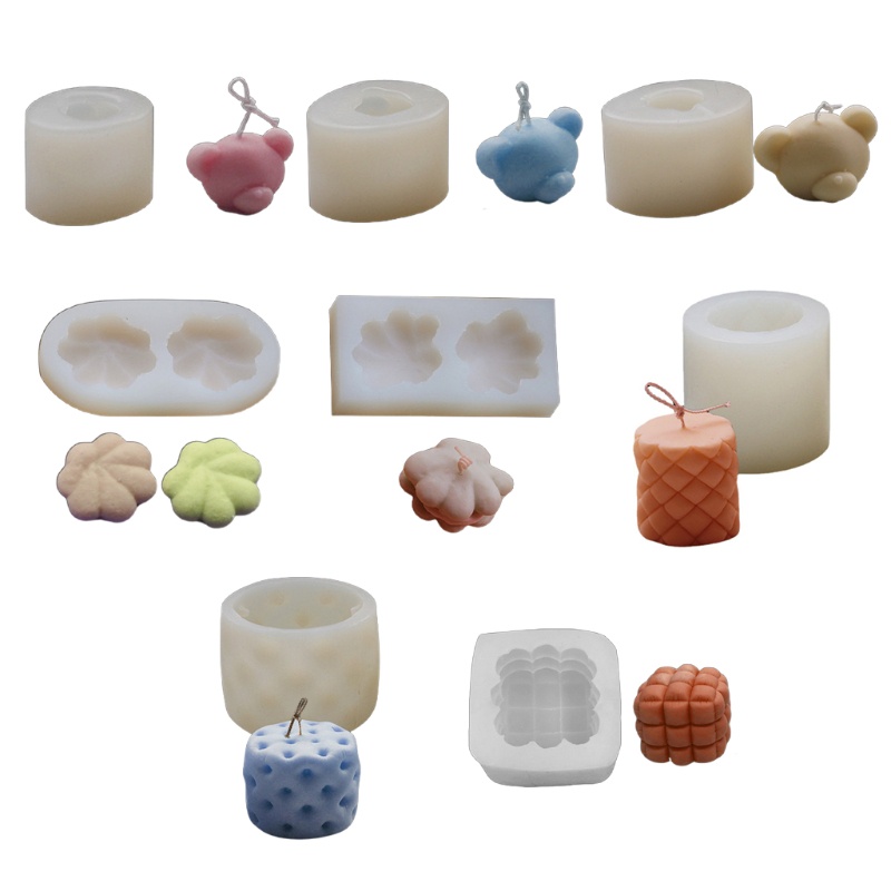 Khuôn Silicone Tạo Hình Làm Xà Phòng / Nến Hình Hoa 3d